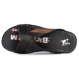 Kampol Men's leather slippers 216KAM black 6 Kampol Men's leather slippers 216KAM black 6