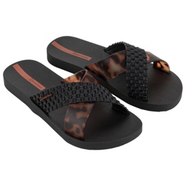 IPANEMA SLIDE SLIDE 27214 BC402 Black leopard flip -flops 1