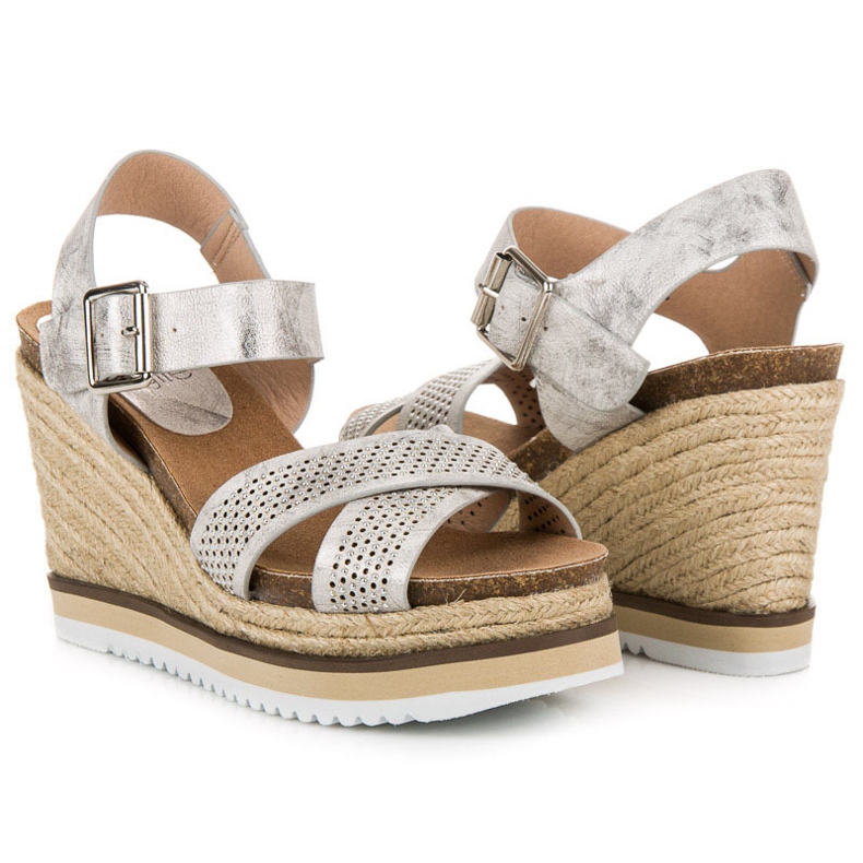 Kylie Wedge sandals grey 1