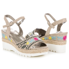 Kylie Embroidered espadrilles sandals brown 1 Kylie Embroidered espadrilles sandals brown 1