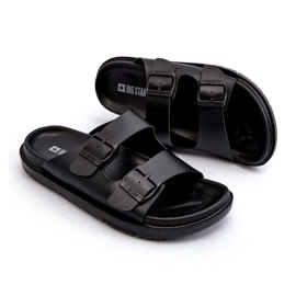 Light Men's Flip-Flops With Buckles Big Star NN174597 Black 3
