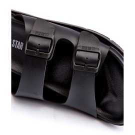 Light Men's Flip-Flops With Buckles Big Star NN174597 Black 2
