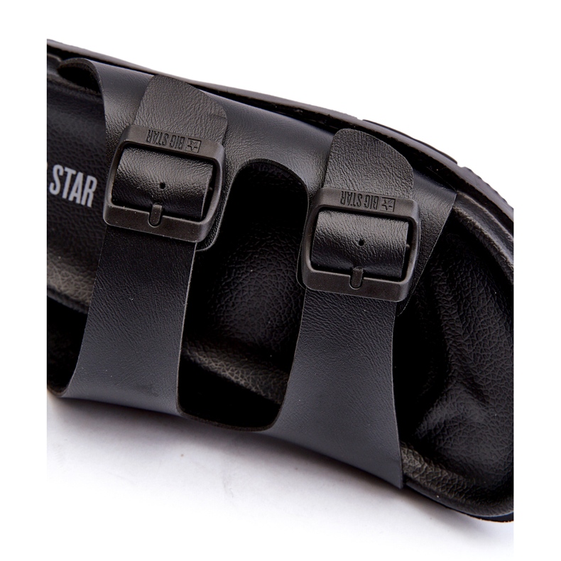 Light Men's Flip-Flops With Buckles Big Star NN174597 Black 2