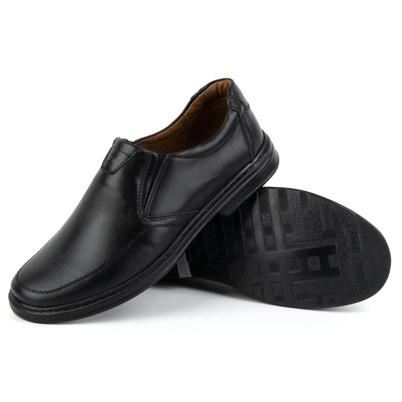 KOMODO Men's shoes made of natural leather Slip-On 854K black 3 KOMODO Men's shoes made of natural leather Slip-On 854K black 3