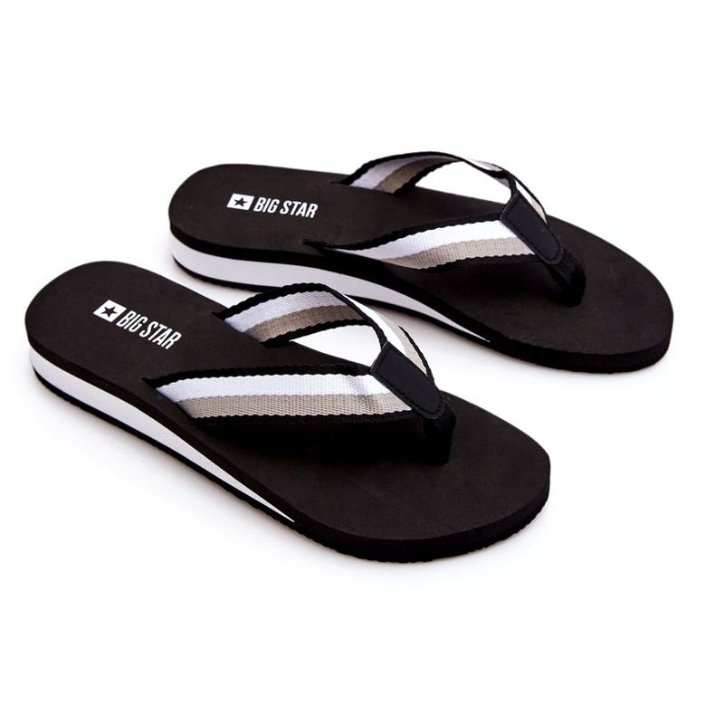 Women's Big Star Platform Flip Flops LL274781 Black 4