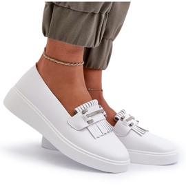 S.Barski Lightweight leather women's loafers on the Białe S. Barski LR590 platform white 5 S.Barski Lightweight leather women's loafers on the Białe S. Barski LR590 platform white 5