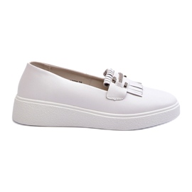 S.Barski Lightweight leather women's loafers on the Białe S. Barski LR590 platform white 2 S.Barski Lightweight leather women's loafers on the Białe S. Barski LR590 platform white 2