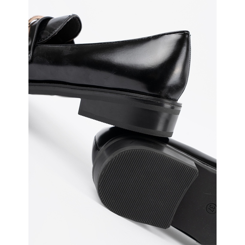 Seastar Black varnished loafers with pearls 1