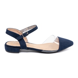 Goodin Navy blue sandals with covered fingers 1