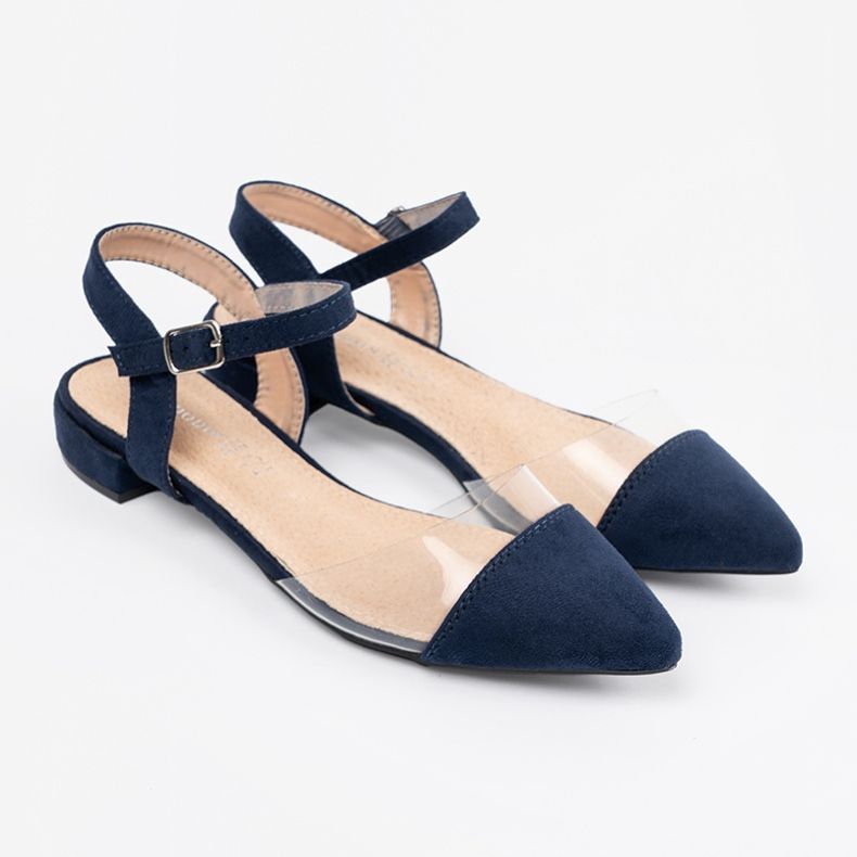 Goodin Navy blue sandals with covered fingers 2