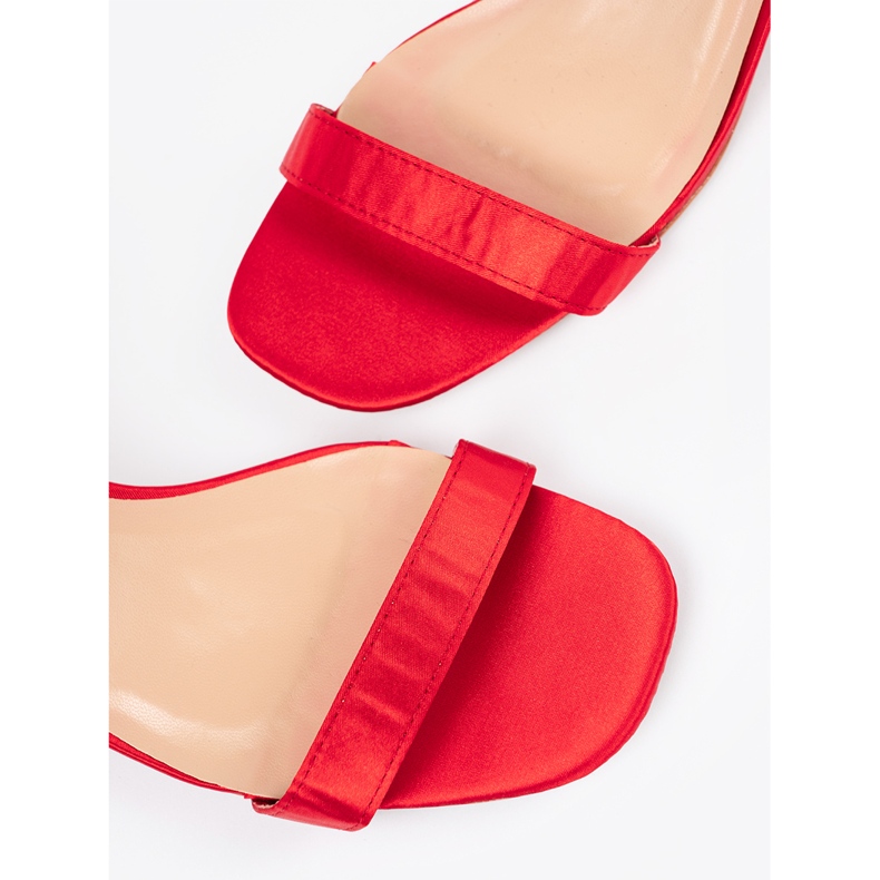 Shelvt Red sandals on a post 2