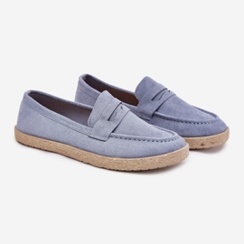 Men's loafers with blue braid 1