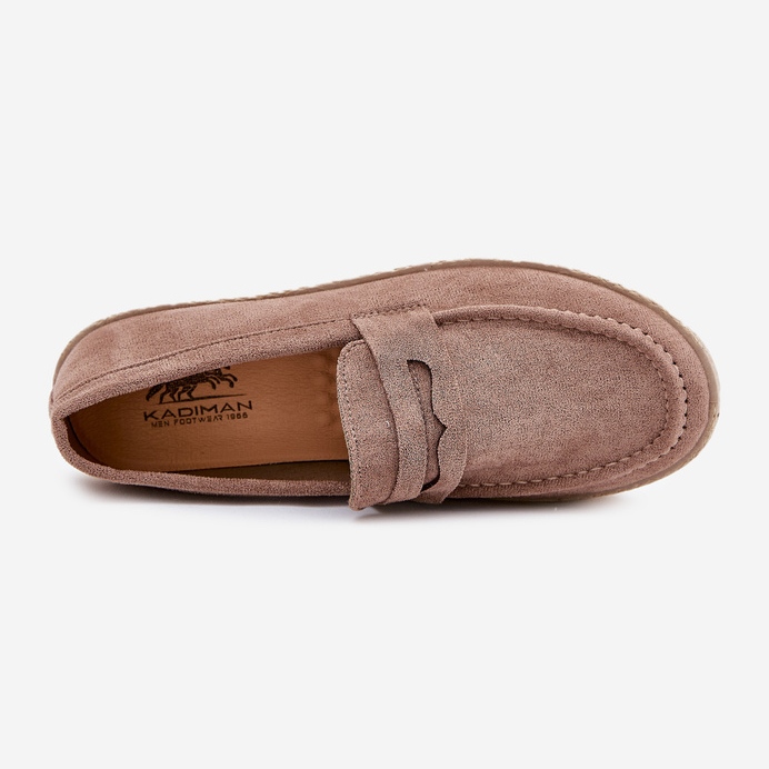 Men's moccasins with dark beige braid 2 Men's moccasins with dark beige braid 2