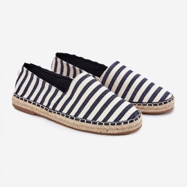 Men's espadrilles with navy blue striped 1