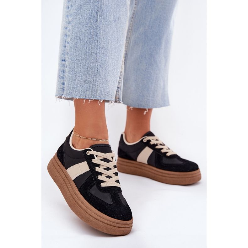 Women's Platform Sneakers Black 2