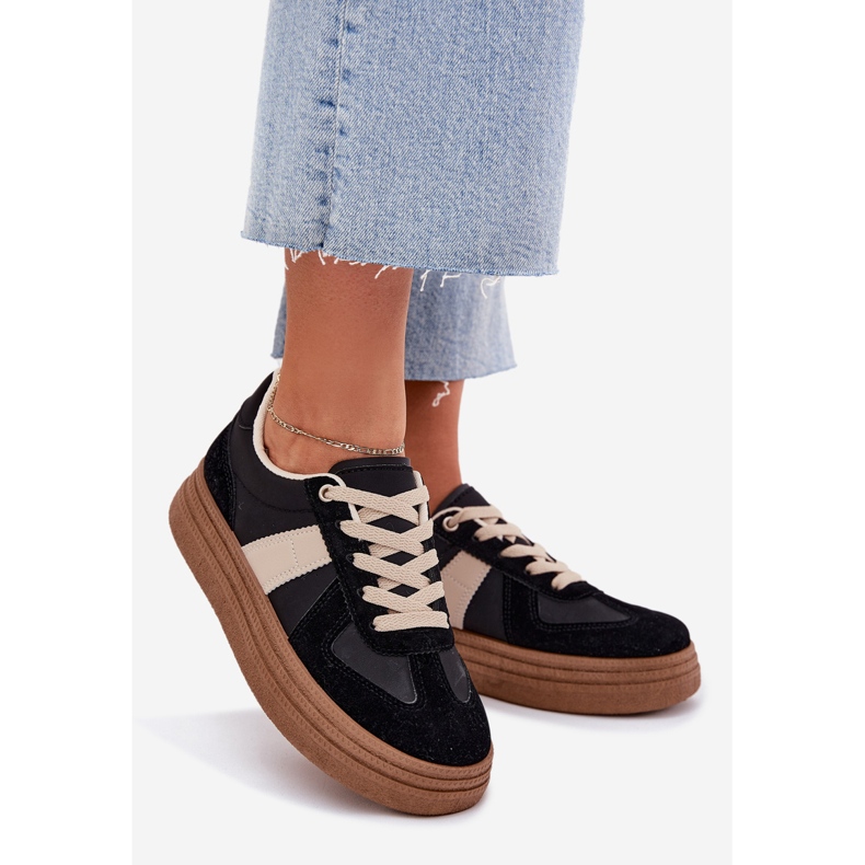 Women's Platform Sneakers Black 1