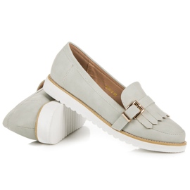 Vices Loafers with a decorative buckle grey 1