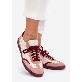 Women's leather sneakers zazoo n1202 pink 1 Women's leather sneakers zazoo n1202 pink 1