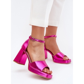 Painted women's sandals on the fuchsia post pink 2 Painted women's sandals on the fuchsia post pink 2