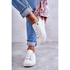Women's Low Leather Sneakers Big Star KK274010 White 4