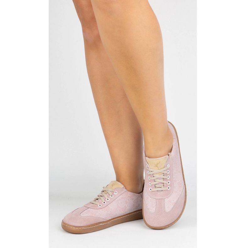 Barefoot women's leather shoes olivier eliza pink flowers 2 Barefoot women's leather shoes olivier eliza pink flowers 2