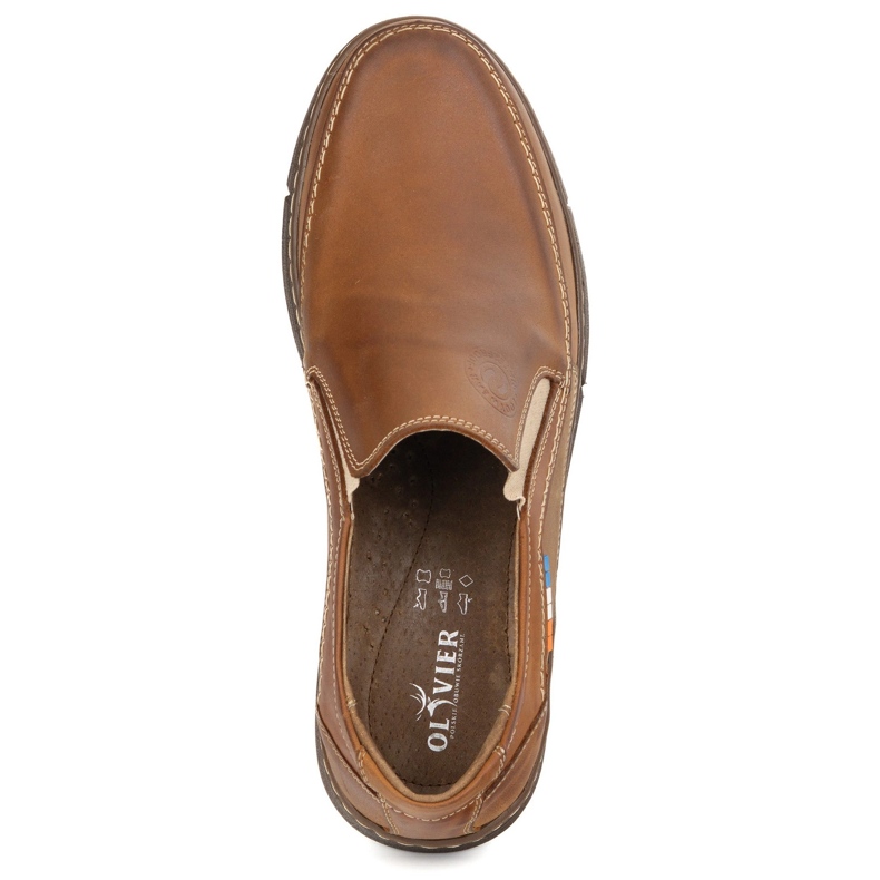 Olivier Slip-on 283GT Camel brown leather moccasins brown brown 4