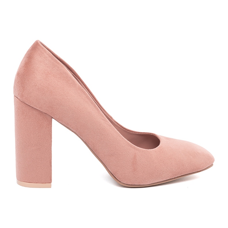 Seastar Suede Pumps On A Pillar pink 2