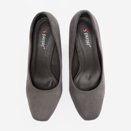 Seastar Suede Pumps On A Pillar grey 1