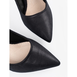 Black suede pumps on a stiletto heel 1 Black suede pumps on a stiletto heel 1