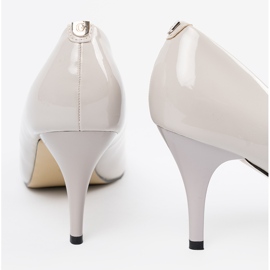 Goodin Light gray varnished women's high heels grey 1