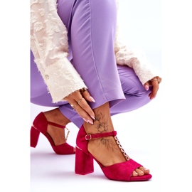 Vinceza Suede high heels with zircons fuchsia pink 2 Vinceza Suede high heels with zircons fuchsia pink 2