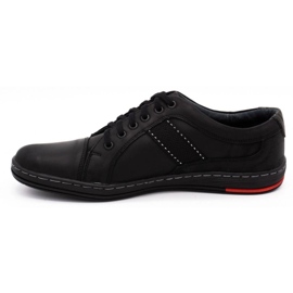 Olivier Men's leather shoes casual 238gt black 1