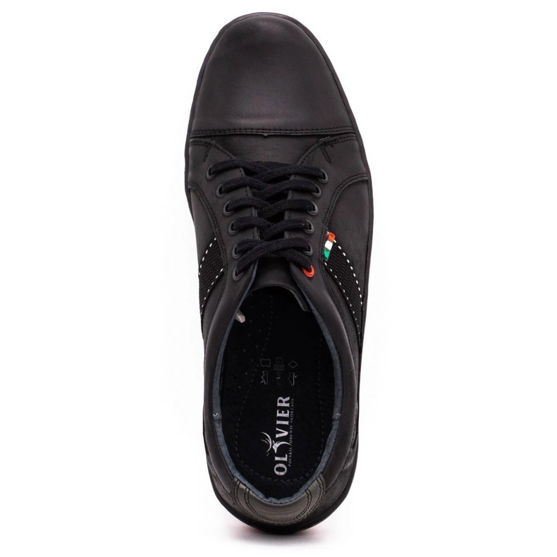 Olivier Men's leather shoes casual 238gt black 5 Olivier Men's leather shoes casual 238gt black 5