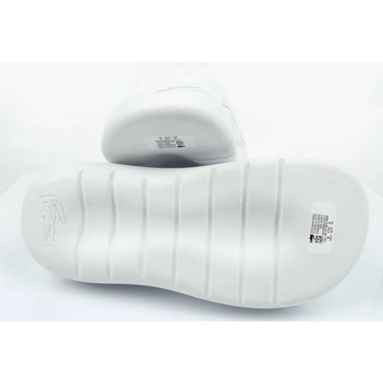 Lacoste serve slide 745cfa000421g flip -flops white 5