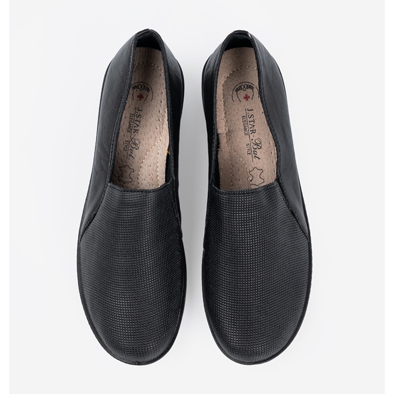 Shelvt Women's black shoes on the platform 1