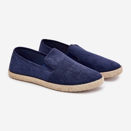 Boto Espadrilles men's sneakers with eco suede navy lunaria blue 1 Boto Espadrilles men's sneakers with eco suede navy lunaria blue 1