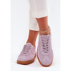 Women's suede Sneakers Big Star RR274850 Hi-Polish Violet System purple 2