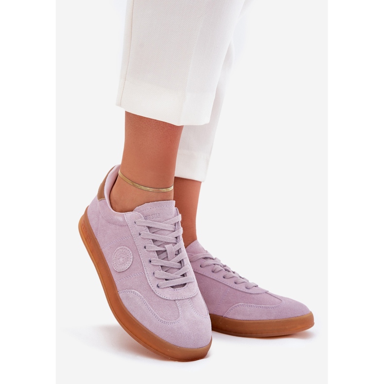 Women's suede Sneakers Big Star RR274850 Hi-Polish Violet System purple 1