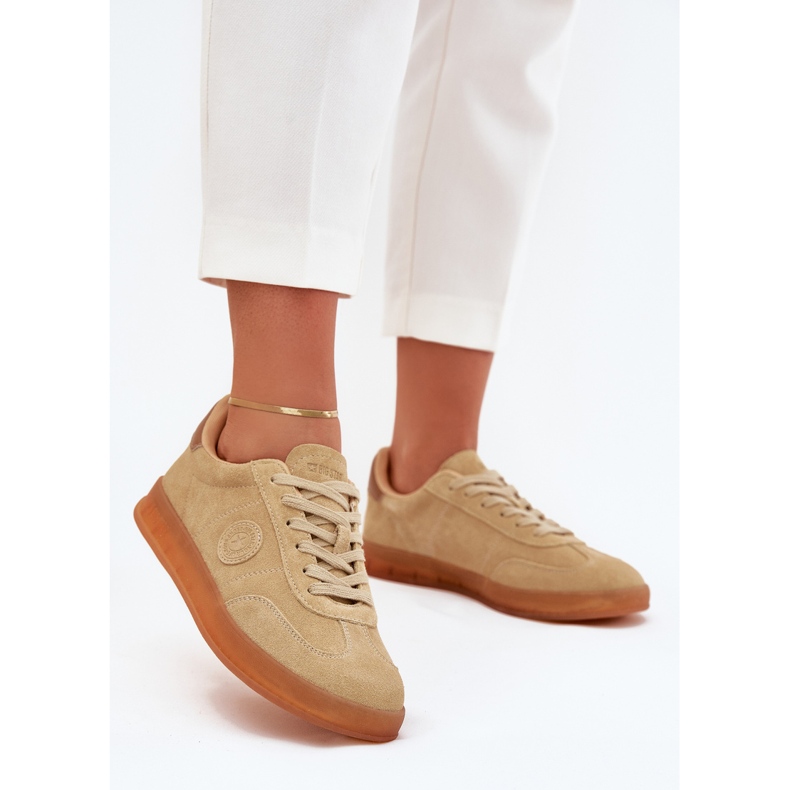 Women's suede Sneakers Big Star RR274849 Hi-Polish Beige System 2