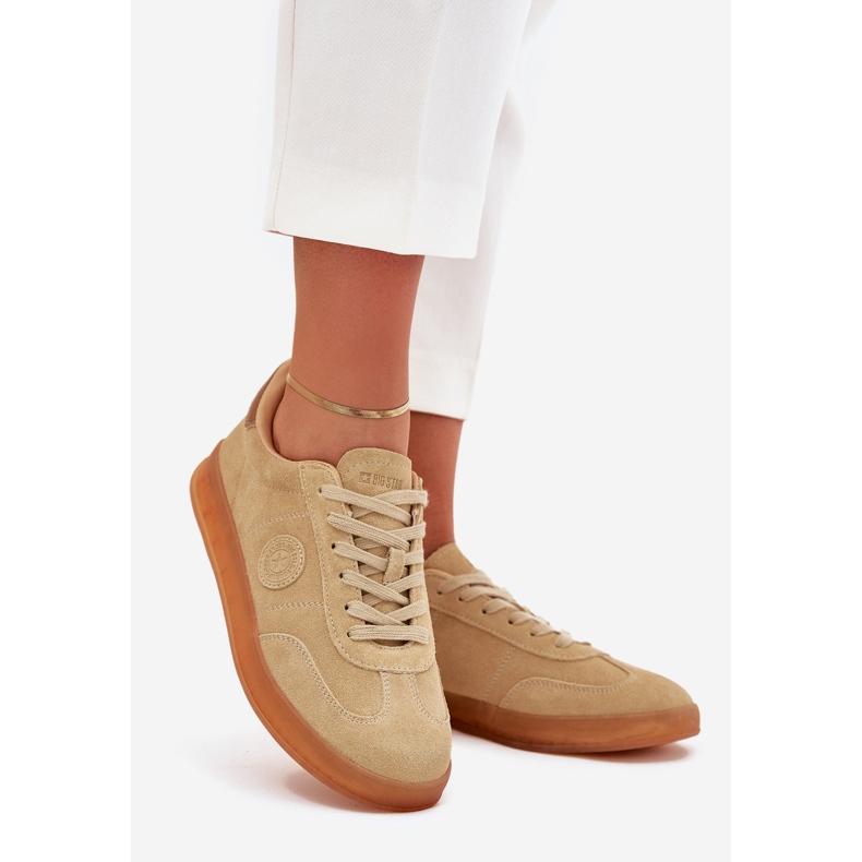 Women's suede Sneakers Big Star RR274849 Hi-Polish Beige System 1