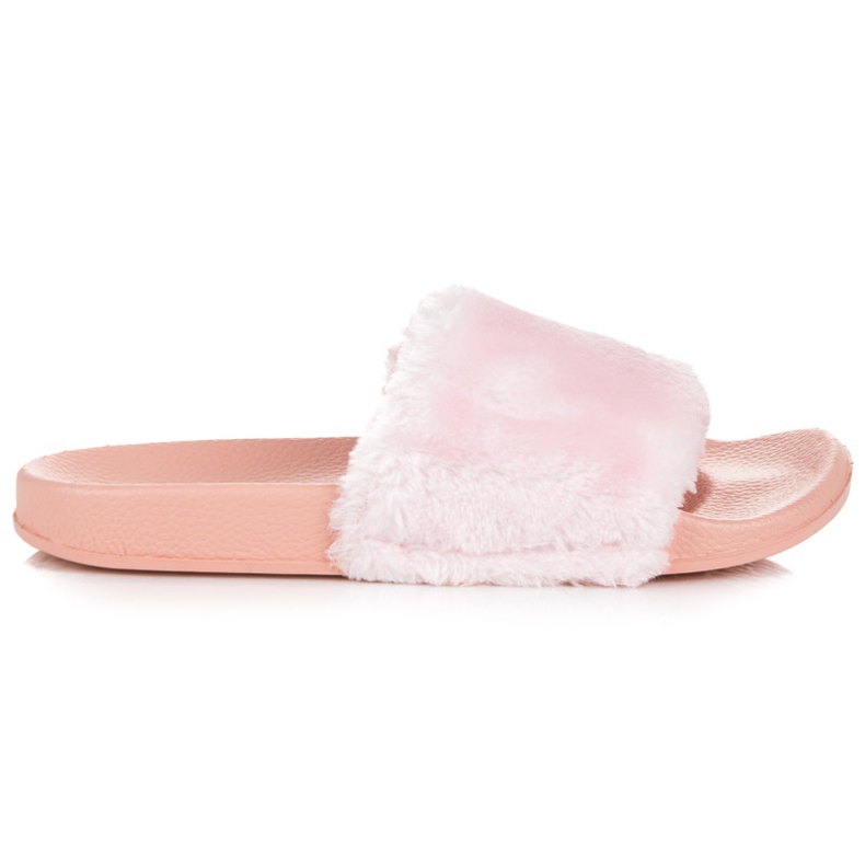 Queen Vivi Slippers with fur pink 2 Queen Vivi Slippers with fur pink 2