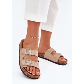 Boto Women's slippers on the cork sole gold cortina golden 2