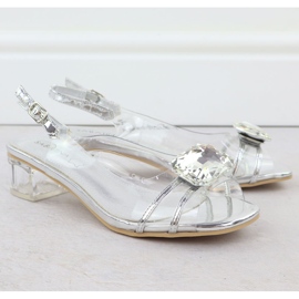Transparent women's heels silver Sabatina 33506-7 2 Transparent women's heels silver Sabatina 33506-7 2