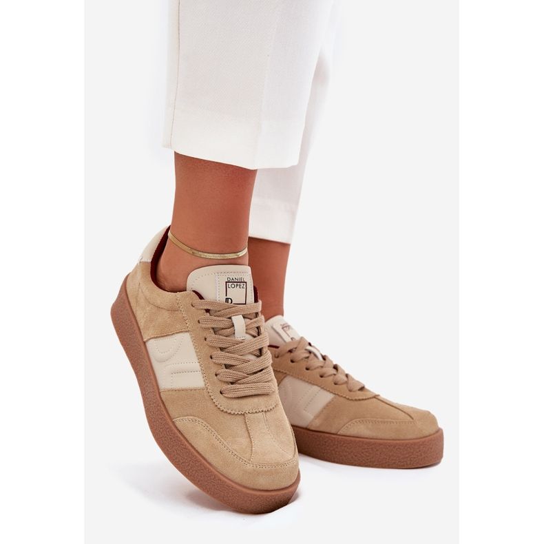 Women's suede sneakers big star by Daniel Lopez SS2D4022 beige 1 Women's suede sneakers big star by Daniel Lopez SS2D4022 beige 1