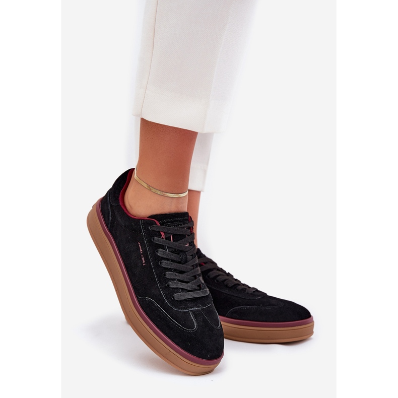 Women's suede Sneakers Big Star by Daniel Lopez SS2D4006 Black 1