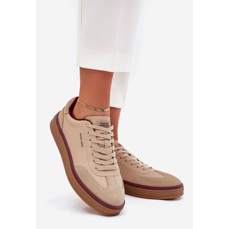 Women's leather sneakers big star by Daniel Lopez SS2D4007 beige 1 Women's leather sneakers big star by Daniel Lopez SS2D4007 beige 1