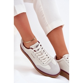 Women's leather Sneakers Big Star by Daniel Lopez SS2D4008 White and gray 2 Women's leather Sneakers Big Star by Daniel Lopez SS2D4008 White and gray 2
