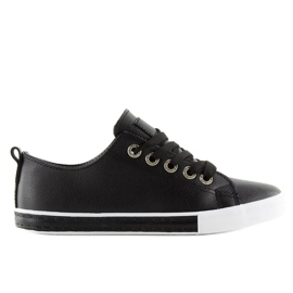 Black women's sneakers A88-07 Black 2