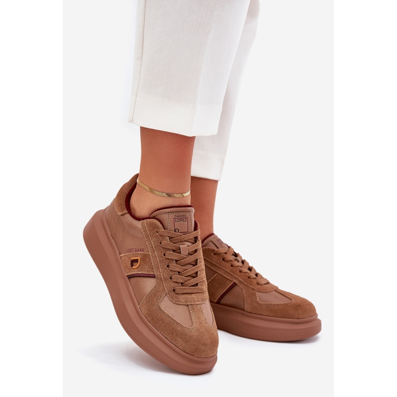 Women's leather sneakers on the Big Star platform by Daniel Lopez SS2D4005 brown 1 Women's leather sneakers on the Big Star platform by Daniel Lopez SS2D4005 brown 1