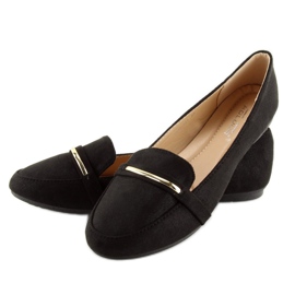 Black women's loafers 9988-121 black 1
